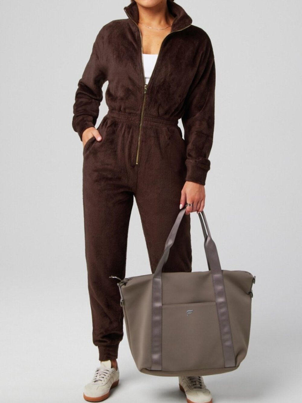 Fabletics Cozy Cord Zip Onesie